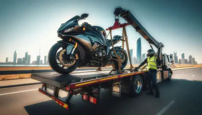 Motorcycle towing service in Al Khobar for bikes and scooters
