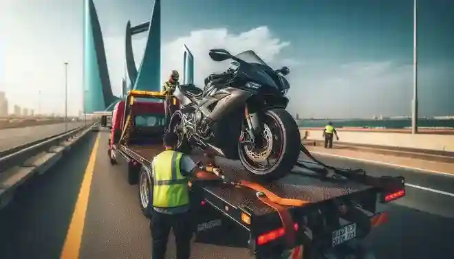 سحب الدراجات النارية في الخبر بشكل آمن